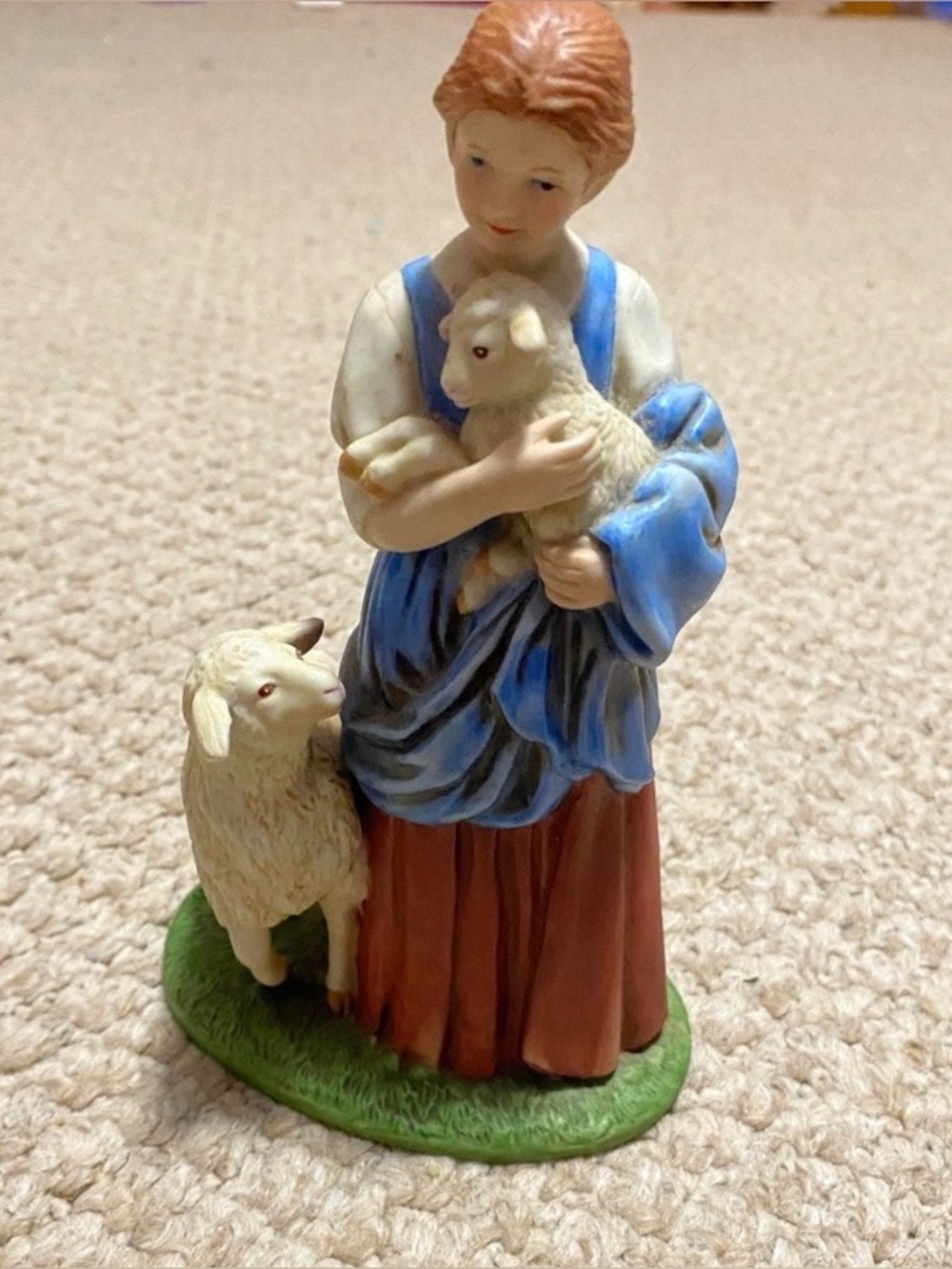 HOMCO # 8870 woman holding lambs. Home interior collectors vintage figure